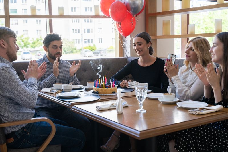 Birthday celebration event at Pequod's pizza restaurant